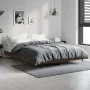 Oak brown engineered wood bed frame 135x190 cm by vidaXL, Beds and slatted bases - Ref: Foro24-832188, Price: 102,74 €, Disco...