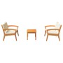 Conjunto bistro 3 pcs Marrón 75 x 45 x 38cm