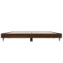 Estructura de cama madera de ingeniería marrón roble 135x190 cm de vidaXL, Camas y somieres - Ref: Foro24-832188, Precio: 100...