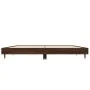 Oak brown engineered wood bed frame 135x190 cm by vidaXL, Beds and slatted bases - Ref: Foro24-832188, Price: 102,74 €, Disco...