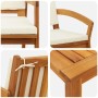 Conjunto bistro 3 pcs Marrón 75 x 45 x 38cm