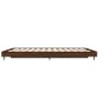 Estructura de cama madera de ingeniería marrón roble 135x190 cm de vidaXL, Camas y somieres - Ref: Foro24-832188, Precio: 100...