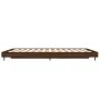 Oak brown engineered wood bed frame 135x190 cm by vidaXL, Beds and slatted bases - Ref: Foro24-832188, Price: 102,74 €, Disco...