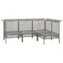 4-piece garden furniture set with gray synthetic rattan cushions by vidaXL, Garden sets - Ref: Foro24-319665, Price: 242,50 €...