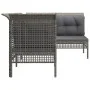 4-piece garden furniture set with gray synthetic rattan cushions by vidaXL, Garden sets - Ref: Foro24-319665, Price: 242,50 €...