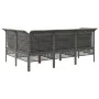 4-piece garden furniture set with gray synthetic rattan cushions by vidaXL, Garden sets - Ref: Foro24-319665, Price: 242,50 €...