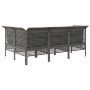 4-teiliges Gartenmöbel-Set und Kissen synthetisches Rattangrau von vidaXL, Gartensets - Ref: Foro24-319665, Preis: 252,19 €, ...