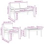 Conjunto bistro 5 pcs Marrón 75 x 45 x 38cm