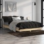 Sonoma oak engineered wood bed frame 120x190 cm by vidaXL, Beds and slatted bases - Ref: Foro24-832192, Price: 97,21 €, Disco...