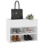 White engineered wood shoe bench 60x30x45 cm by vidaXL, Shoe racks and shoe organizers - Ref: Foro24-808738, Price: 54,62 €, ...
