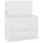 White engineered wood shoe bench 60x30x45 cm by vidaXL, Shoe racks and shoe organizers - Ref: Foro24-808738, Price: 54,62 €, ...