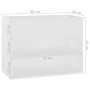 White engineered wood shoe bench 60x30x45 cm by vidaXL, Shoe racks and shoe organizers - Ref: Foro24-808738, Price: 51,44 €, ...