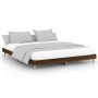 Oak brown engineered wood bed frame 160x200 cm by vidaXL, Beds and slatted bases - Ref: Foro24-832028, Price: 162,65 €, Disco...