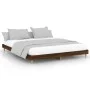 Oak brown engineered wood bed frame 160x200 cm by vidaXL, Beds and slatted bases - Ref: Foro24-832028, Price: 159,45 €, Disco...