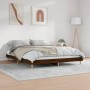 Oak brown engineered wood bed frame 160x200 cm by vidaXL, Beds and slatted bases - Ref: Foro24-832028, Price: 162,65 €, Disco...