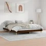 Oak brown engineered wood bed frame 160x200 cm by vidaXL, Beds and slatted bases - Ref: Foro24-832028, Price: 159,45 €, Disco...