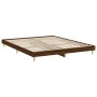 Oak brown engineered wood bed frame 160x200 cm by vidaXL, Beds and slatted bases - Ref: Foro24-832028, Price: 162,65 €, Disco...