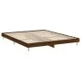 Oak brown engineered wood bed frame 160x200 cm by vidaXL, Beds and slatted bases - Ref: Foro24-832028, Price: 159,45 €, Disco...