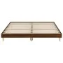 Oak brown engineered wood bed frame 160x200 cm by vidaXL, Beds and slatted bases - Ref: Foro24-832028, Price: 159,45 €, Disco...