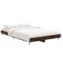 Smoked oak engineered wood bed frame 120x190cm by vidaXL, Beds and slatted bases - Ref: Foro24-832194, Price: 95,57 €, Discou...