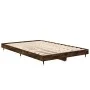 Smoked oak engineered wood bed frame 120x190cm by vidaXL, Beds and slatted bases - Ref: Foro24-832194, Price: 95,57 €, Discou...