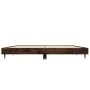 Smoked oak engineered wood bed frame 120x190cm by vidaXL, Beds and slatted bases - Ref: Foro24-832194, Price: 95,57 €, Discou...