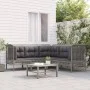 5-teiliges Gartenmöbel-Set und graue synthetische Rattankissen von vidaXL, Gartensets - Ref: Foro24-319666, Preis: 331,23 €, ...