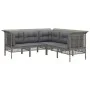 5-teiliges Gartenmöbel-Set und graue synthetische Rattankissen von vidaXL, Gartensets - Ref: Foro24-319666, Preis: 331,23 €, ...