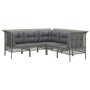 5-teiliges Gartenmöbel-Set und graue synthetische Rattankissen von vidaXL, Gartensets - Ref: Foro24-319666, Preis: 335,91 €, ...