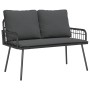 Conjunto de Comedor de Jardín 2 pcs Negro ratán sintético