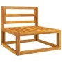 Central garden sofa solid teak wood with cream cushions by vidaXL, Modular outdoor sofas - Ref: Foro24-360005, Price: 117,60 ...