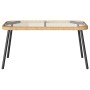 Conjunto de Comedor de Jardín 2 pcs Natural ratán sintético
