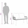 Conjunto de Comedor de Jardín 2 pcs Natural ratán sintético