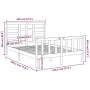 Estructura de cama madera maciza 140x190 cm de vidaXL, Camas y somieres - Ref: Foro24-3105905, Precio: 127,30 €, Descuento: %