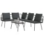 Conjunto de sofá de jardín 2 pcs Negro ratán sintético