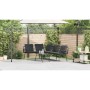 Conjunto de sofá de jardín 2 pcs Negro ratán sintético