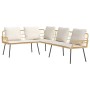 Conjunto de sofá de jardín 2 pcs Natural ratán sintético