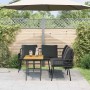 Conjunto de sofá de jardín 2 pcs Negro ratán sintético