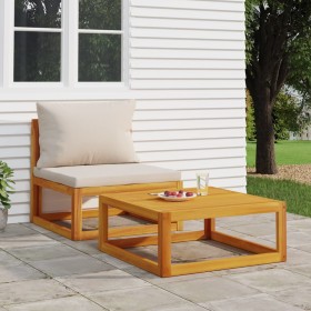 2-piece garden sofas with solid acacia wood cushions by vidaXL, Modular outdoor sofas - Ref: Foro24-360011, Price: 159,83 €, ...