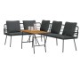 Conjunto de sofá de jardín 2 pcs Negro ratán sintético