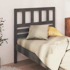 Bettkopfteil aus massivem grauem Kiefernholz, 96 x 4 x 100 cm von vidaXL, Kopf- und Fußteile - Ref: Foro24-814126, Preis: 39,...