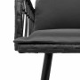Conjunto de sofá de jardín 2 pcs Negro ratán sintético