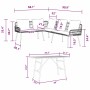 Conjunto de sofá de jardín 2 pcs Negro ratán sintético