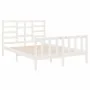 White solid wood bed frame 140x190 cm by vidaXL, Beds and slatted bases - Ref: Foro24-3105906, Price: 137,77 €, Discount: %