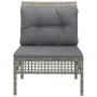 Central garden sofa with gray synthetic rattan cushion by vidaXL, Garden sets - Ref: Foro24-319667, Price: 70,58 €, Discount: %
