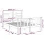 White solid wood bed frame 140x190 cm by vidaXL, Beds and slatted bases - Ref: Foro24-3105906, Price: 137,77 €, Discount: %