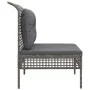 Central garden sofa with gray synthetic rattan cushion by vidaXL, Garden sets - Ref: Foro24-319667, Price: 70,58 €, Discount: %