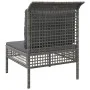 Central garden sofa with gray synthetic rattan cushion by vidaXL, Garden sets - Ref: Foro24-319667, Price: 70,58 €, Discount: %
