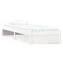 White single solid wood bed frame 75x190 cm by vidaXL, Beds and slatted bases - Ref: Foro24-814910, Price: 65,01 €, Discount: %