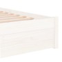 Weißer Einzelbettrahmen aus Massivholz, 75 x 190 cm von vidaXL, Betten und Lattenroste - Ref: Foro24-814910, Preis: 81,95 €, ...